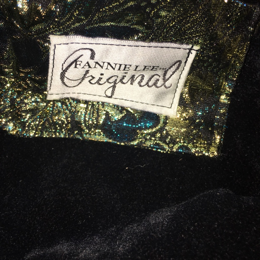 Fannie Lee Original Brocade & Velvet Clutch w/Bow - Picture 6 of 7